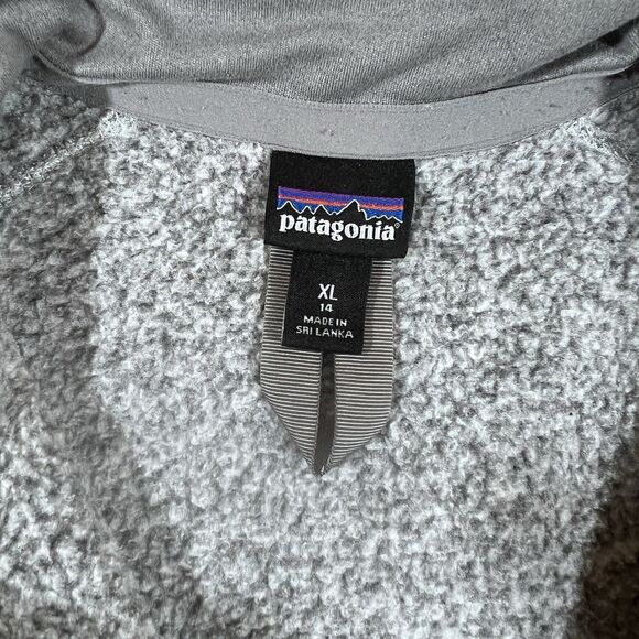 Patagonia Better Sweater Heather Grey 1/4 Zip Pullover Fleece Youth XL 14 - Picture 9 of 13